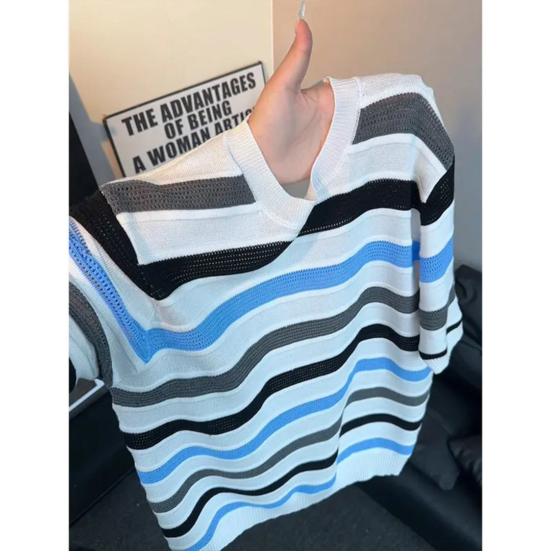 Damen Modisches Streifenpullover Shop Nory