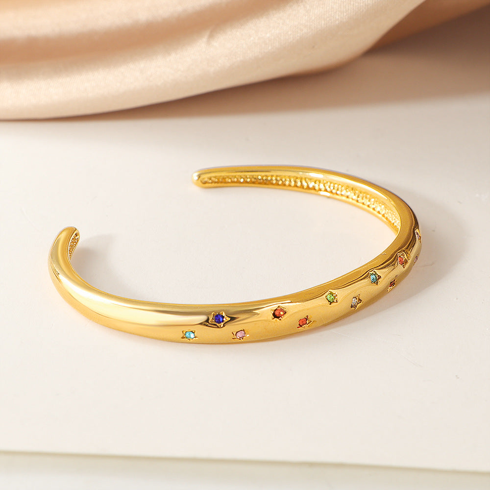 Frauen Bunte Edelstein Armreif Shop Nory