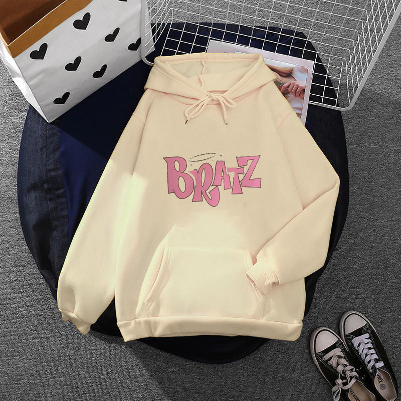 Damen nan lässiger Kapuzenpullover im Oversized-Schnitt mit Lettering-Grafik und Kängurutasche Shop Nory