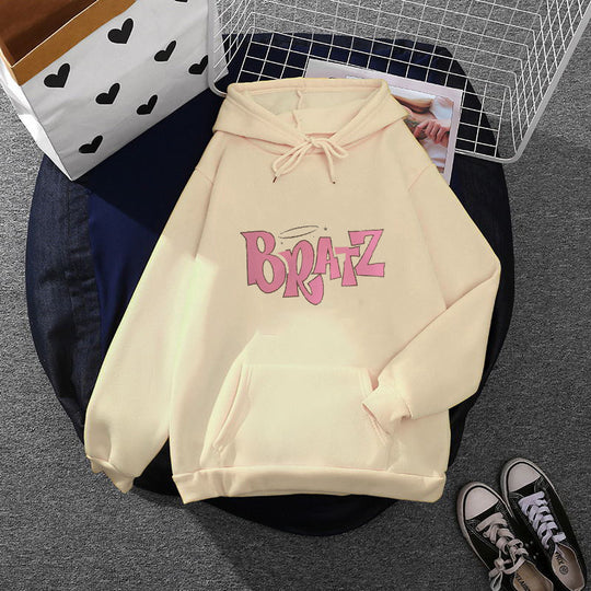 Damen nan lässiger Kapuzenpullover im Oversized-Schnitt mit Lettering-Grafik und Kängurutasche Shop Nory