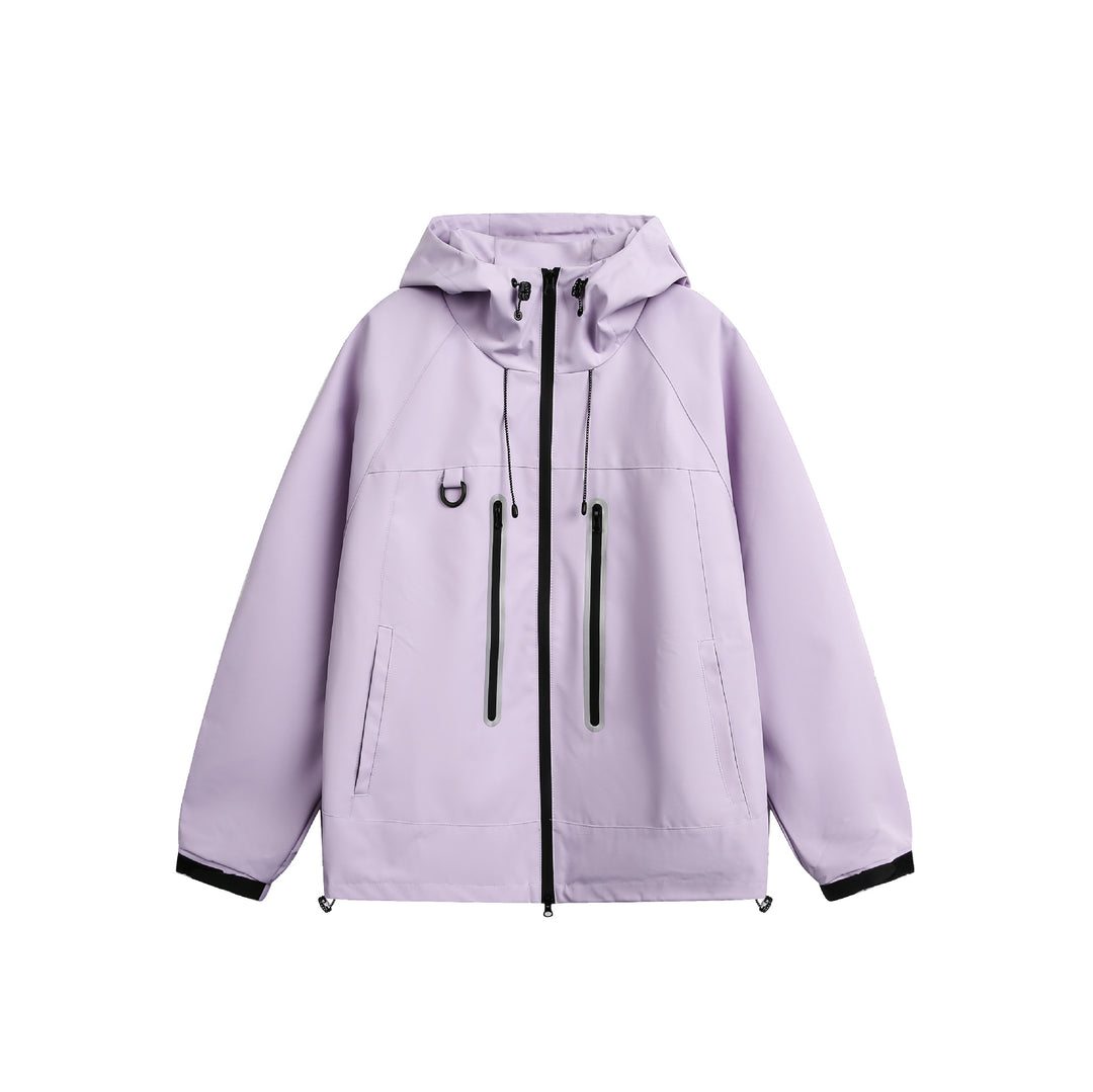 Damen Wasserdichte Parka-Jacke mit Kapuze und versiegelten Reißverschlüssen Shop Nory