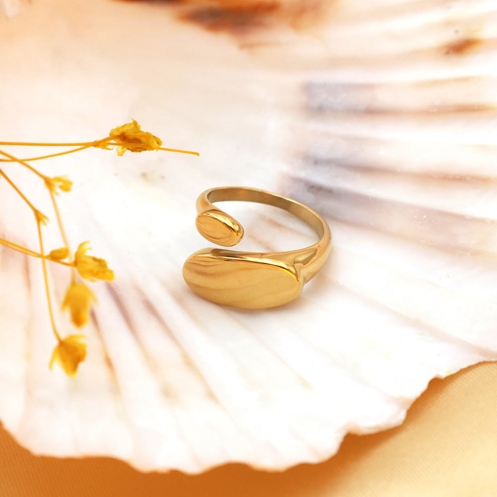 Damen Eleganter offener Ring aus hochwertigem Gold Shop Nory