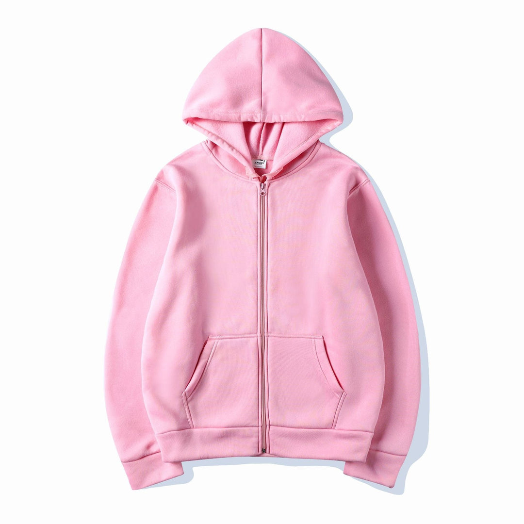 Damen Kapuzensweatshirt mit durchgehendem Reißverschluss und seitlichen Taschen