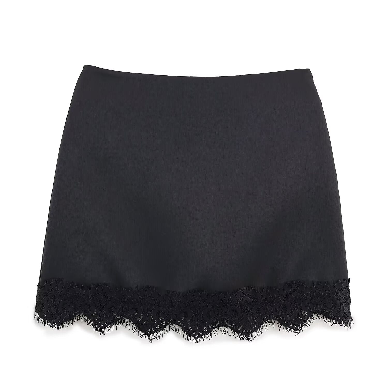Damen eleganter Rock mit Spitzenbesatz