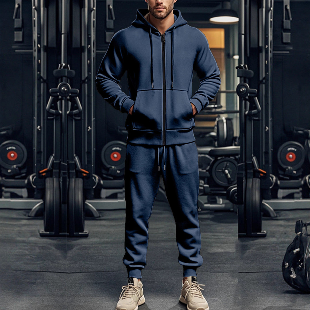 Herren Komplettes Sweatset mit Reißverschluss-Hoodie und tapered Jogginghose Shop Nory
