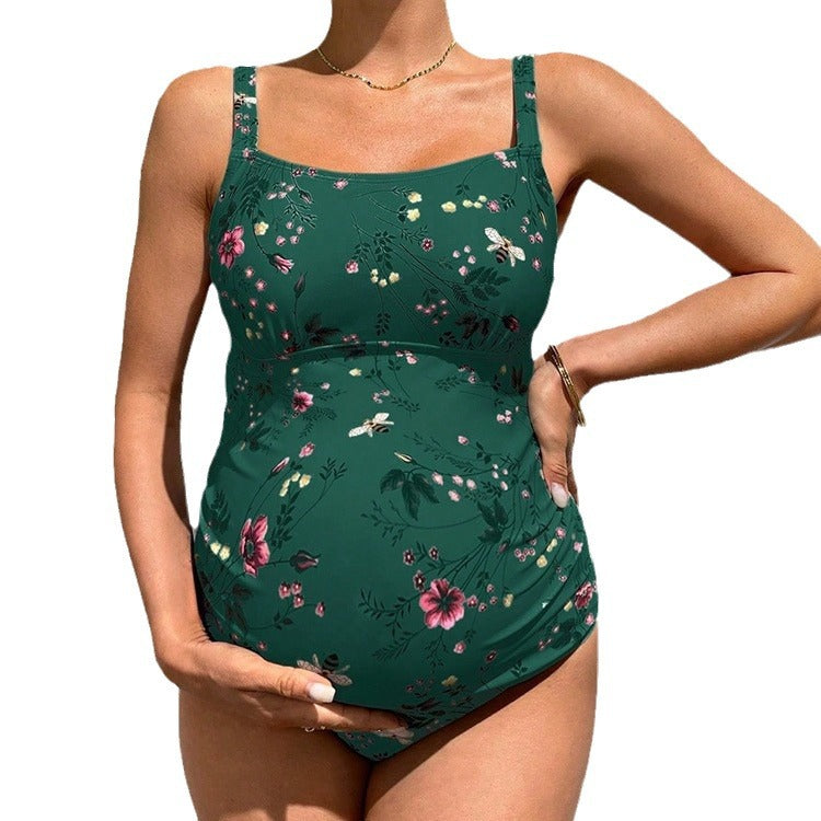 Damen Einteiliger Schwimmbadeanzug für Schwangere Shopnory