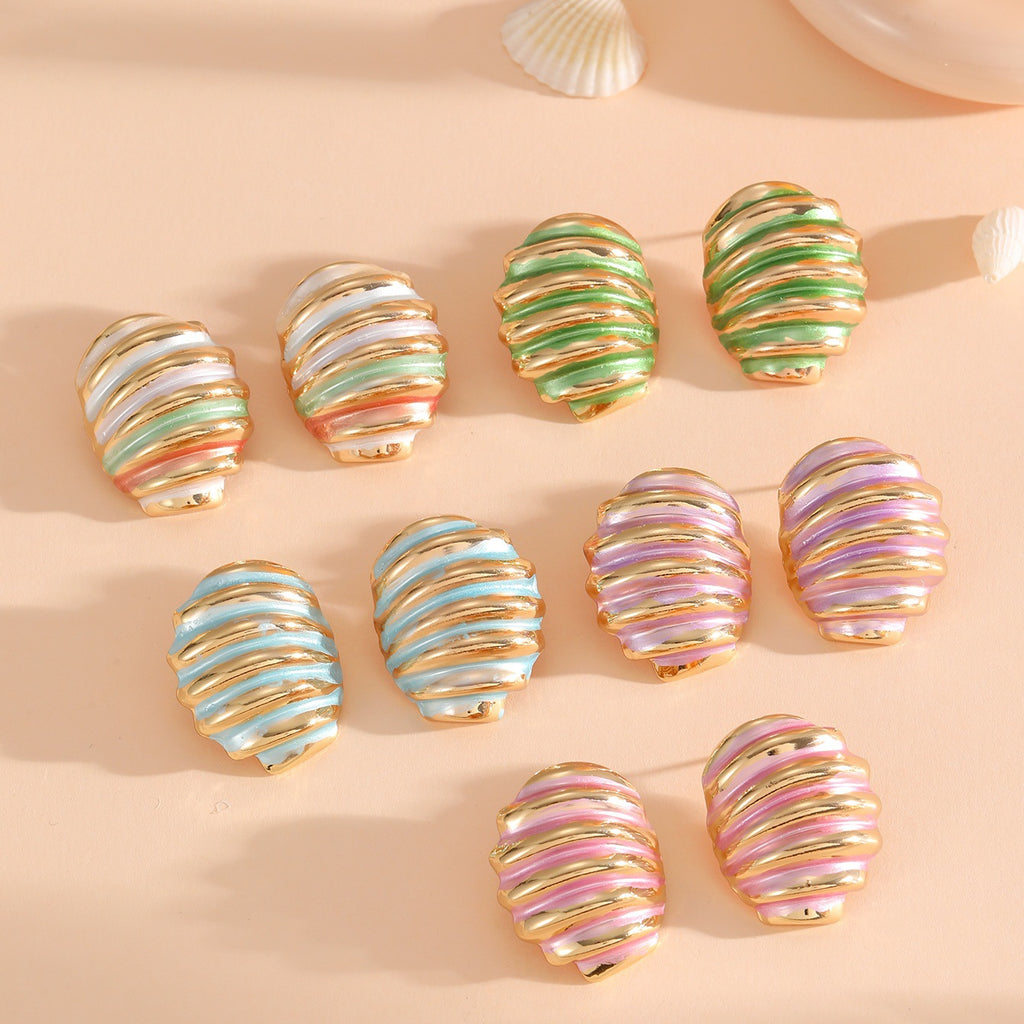 Damen Ohrclips im maritimen Muschel-Design Shop Nory