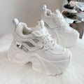 Damen Plateau Sneakers mit atmungsaktiver Mesh-Oberfläche und komfortabler Dämpfung Shopnory