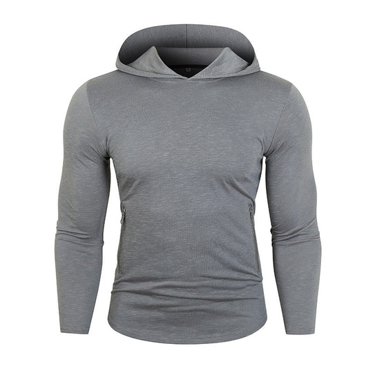 Herren Sportlicher Kapuzenpullover mit funktionalen Reißverschlusstaschen
