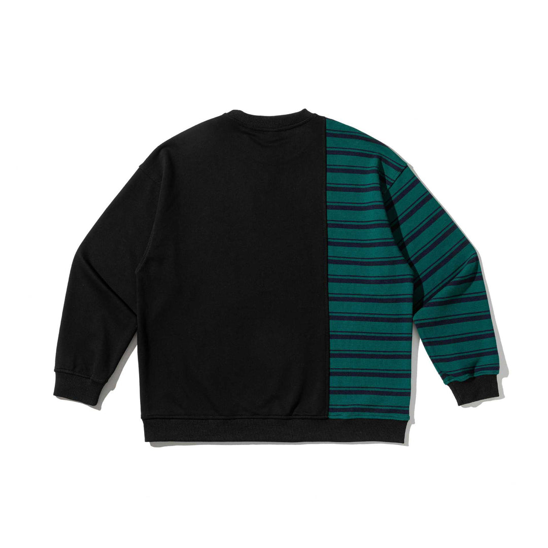Herren Oversize-Sweatshirt im zweifarbigen Blockdesign mit Streifen Shop Nory