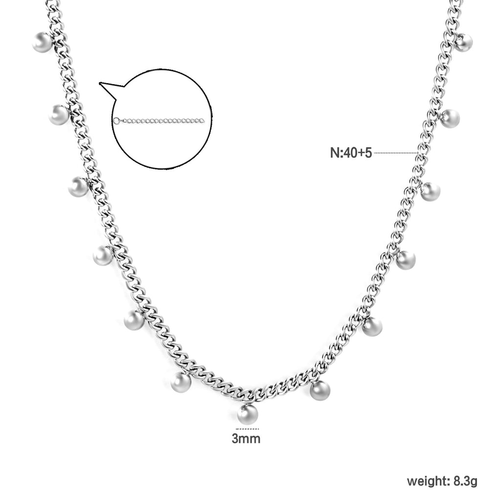 Damen elegante Halskette mit goldplattiertem Design und feinen Perlenakzenten Shop Nory