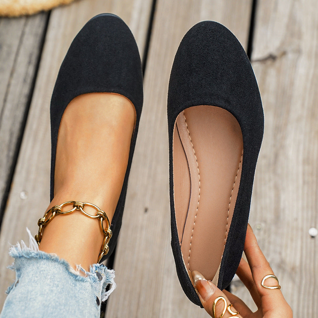 Damen Klassische Ballerinas aus weichem Wildleder
