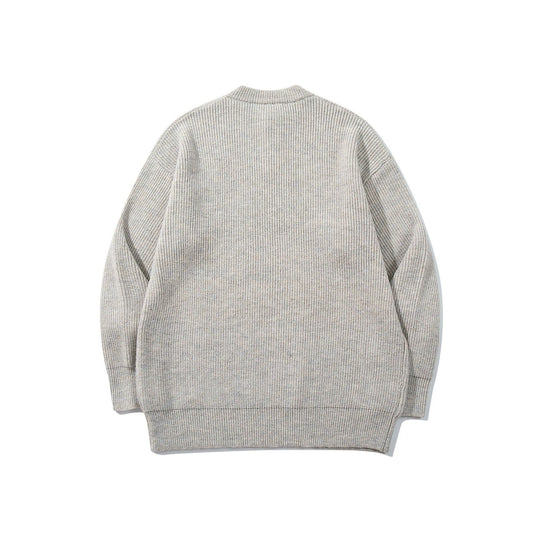 Herren Grobstrick-Henleypullover mit halber Knopfleiste und Rippbündchen Shop Nory
