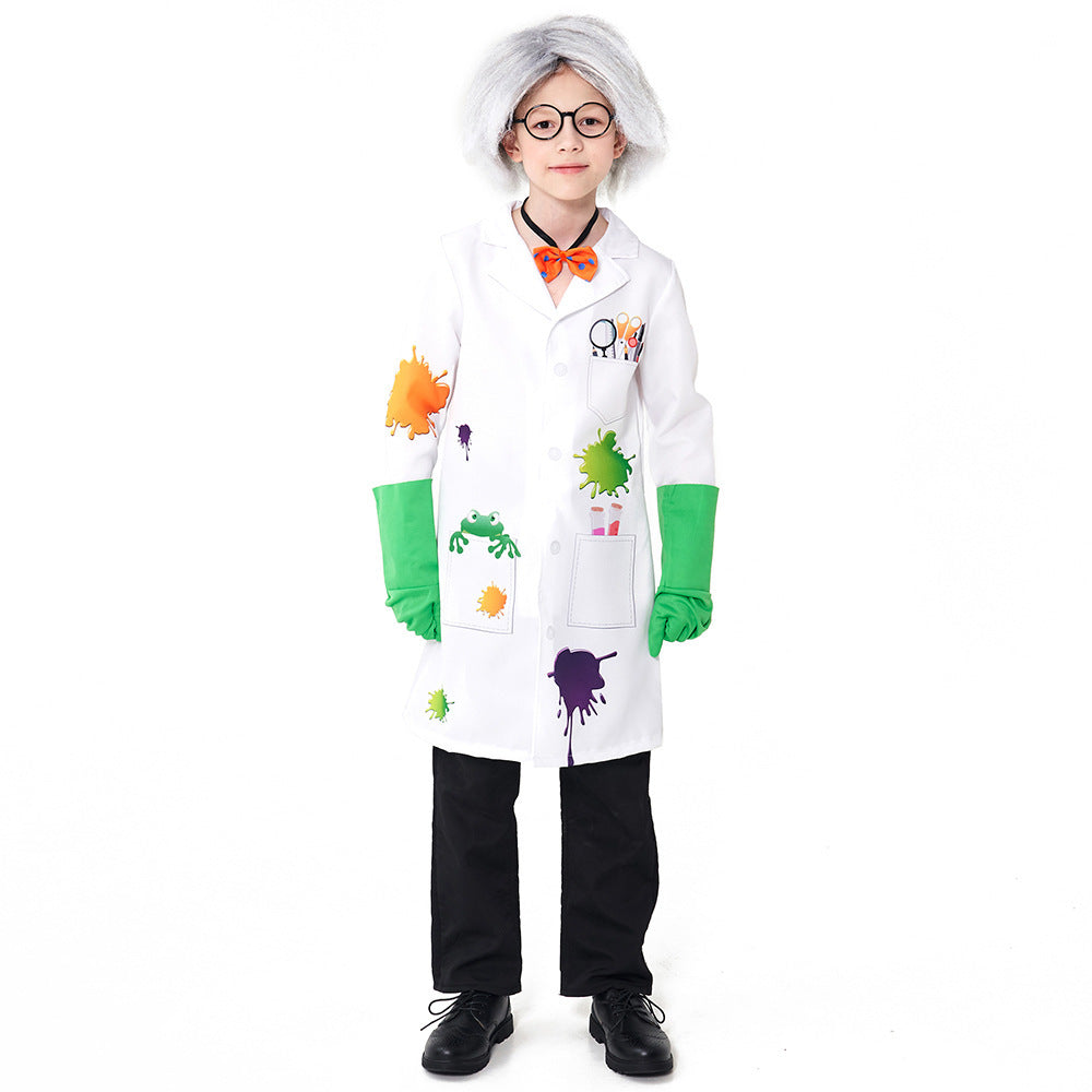 Unisex Laborkittel Kostüm mit lustigen Accessoires Shop Nory