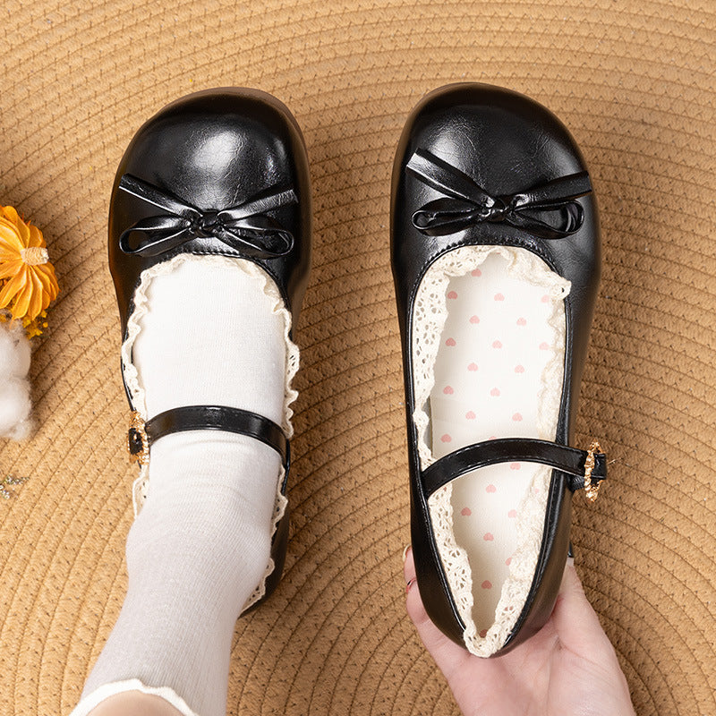 Damen Ballerina-Schuhe mit eleganter Riemchen-Detail und bequemer Sohle