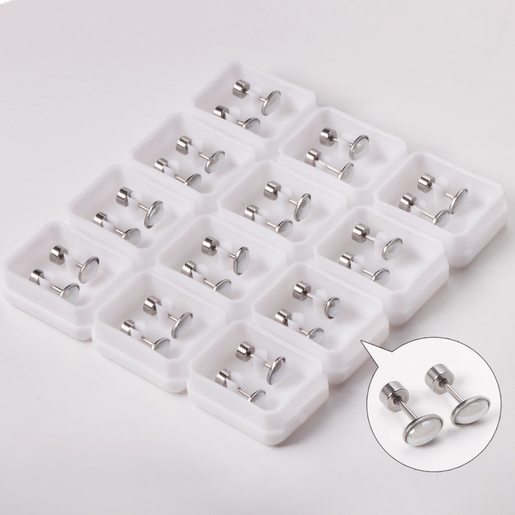 Damen Ohrstecker aus antiallergischem Edelstahl mit elegantem, geschwungenem Design Shop Nory