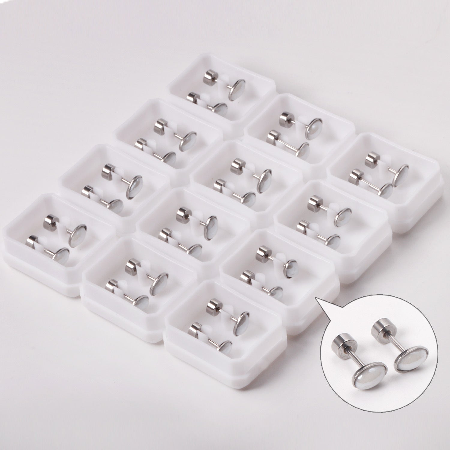Damen Ohrstecker aus antiallergischem Edelstahl mit elegantem, geschwungenem Design Shop Nory