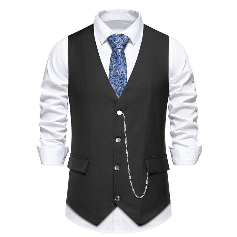Herren elegante Weste mit feinen Details und modernen Akzenten
