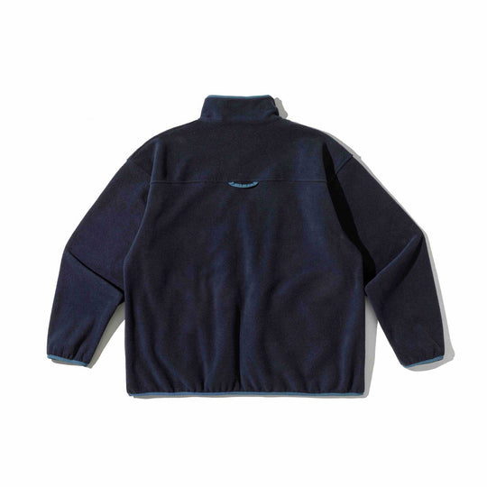 Unisex Fleece-Pullover mit halbhohem Reißverschluss, Kängurutasche und Collegestyle-Stick Shop Nory