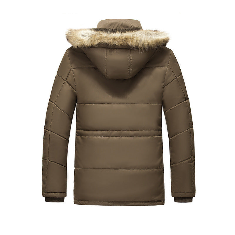 Herren urbaner Thermo-Parka mit wärmender Teddyinnenlage, Kunstfellkapuze und Mehrfachtaschen Shop Nory