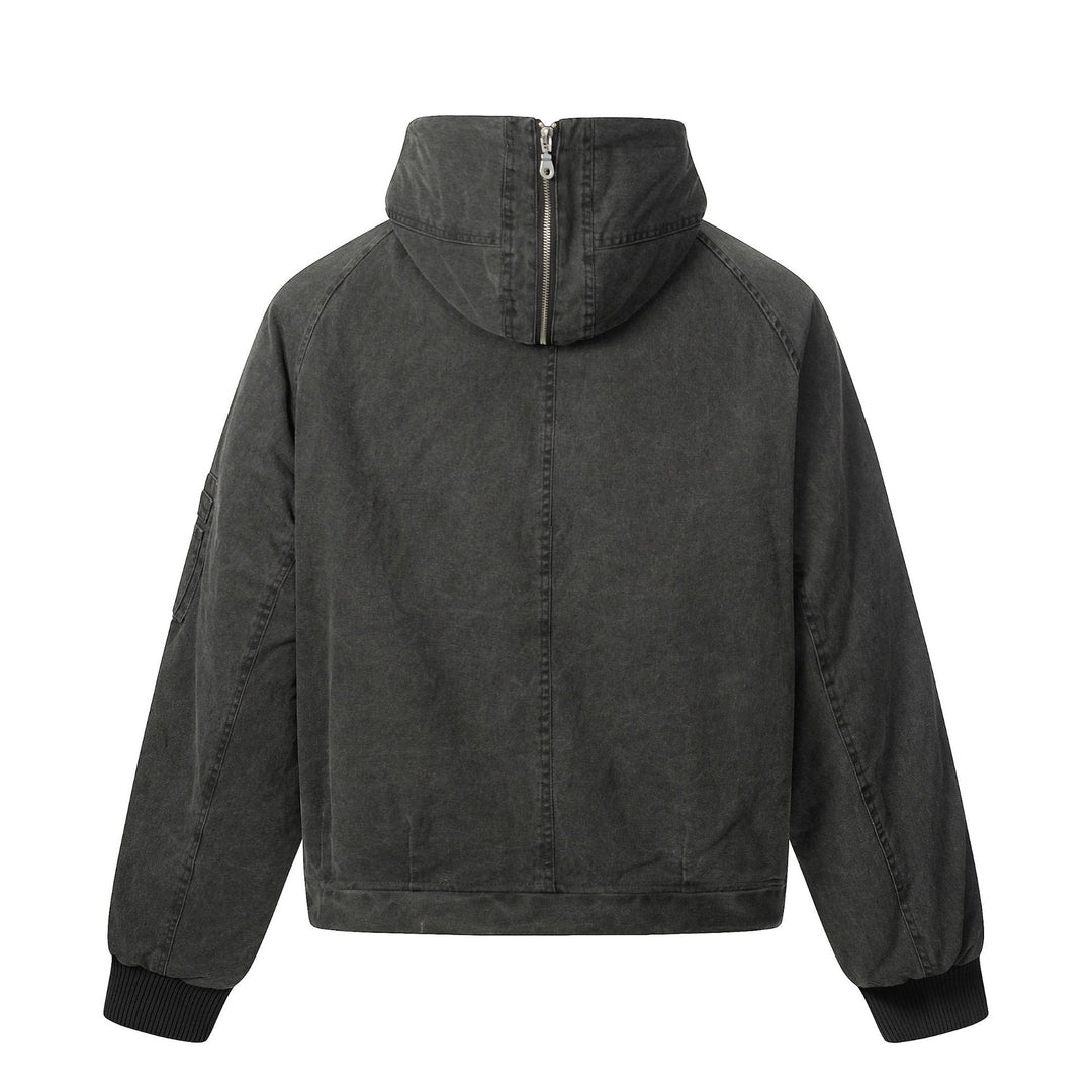 Herren Kurzjacke im Utility‑Look mit hohem Stehkragen und Kapuze Shop Nory