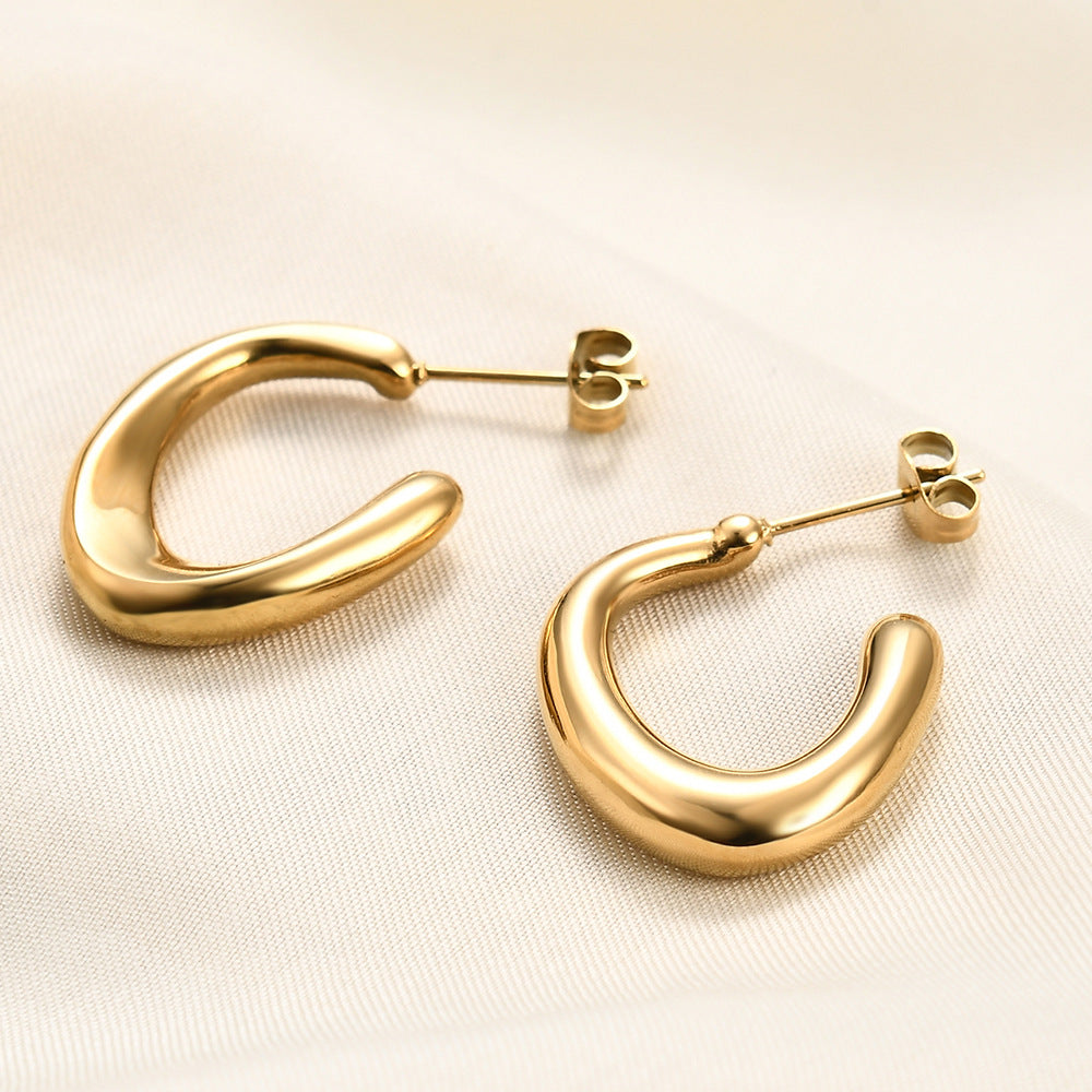 Damen Creolen im modernen, gewundenen Design Shop Nory
