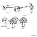 Damen Ohrstecker mit Pilz-Design und funkelnden Zirkonia Shop Nory