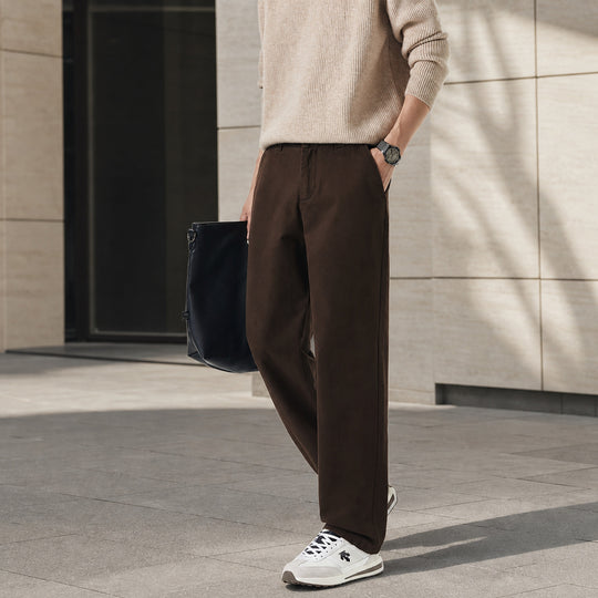Herren Weitgeschnittene Freizeithose mit geradem Bein und seitlichen Eingrifftaschen Shop Nory
