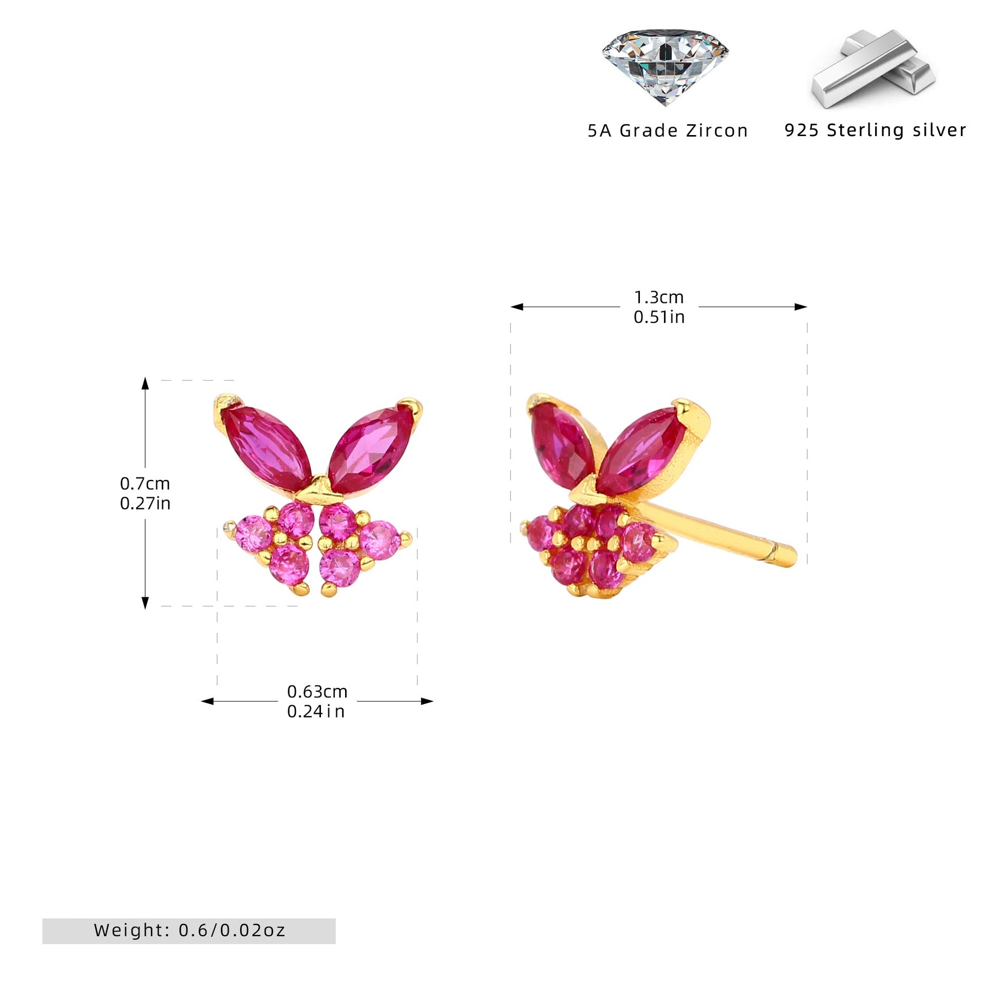 Damen Ohrstecker im fröhlichen Blumenmotiv aus 925 Sterling Silber Shop Nory