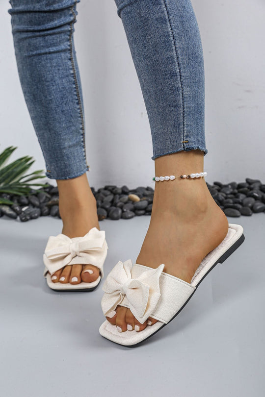 Damen Mules mit großer Schleifen-Applikation