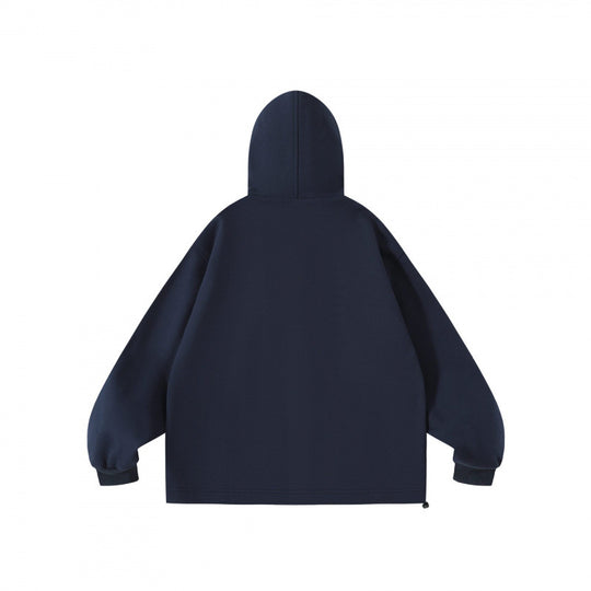 Unisex Oversize-Kapuzen-Überjacke mit kariert gefütterter Kapuze und Druckknopfleiste Shop Nory