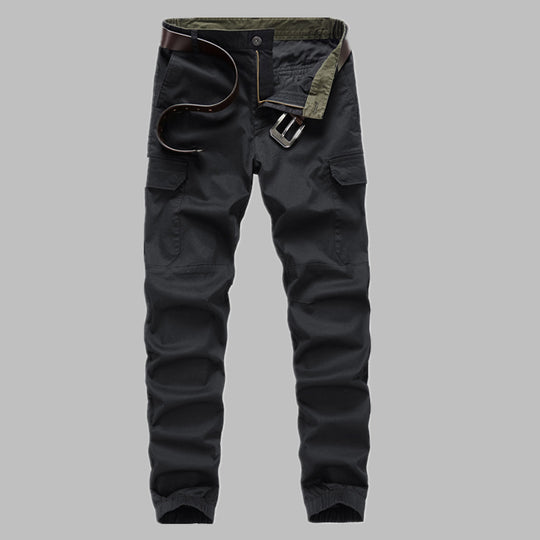 Herren Cargo-Joggerhose mit elastischem Beinbund, Knieeinsatz und Multifunktions-Taschen Shop Nory