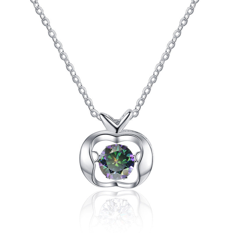 Damen Halskette mit herzförmigem Anhänger und funkelndem Zirkon Shop Nory
