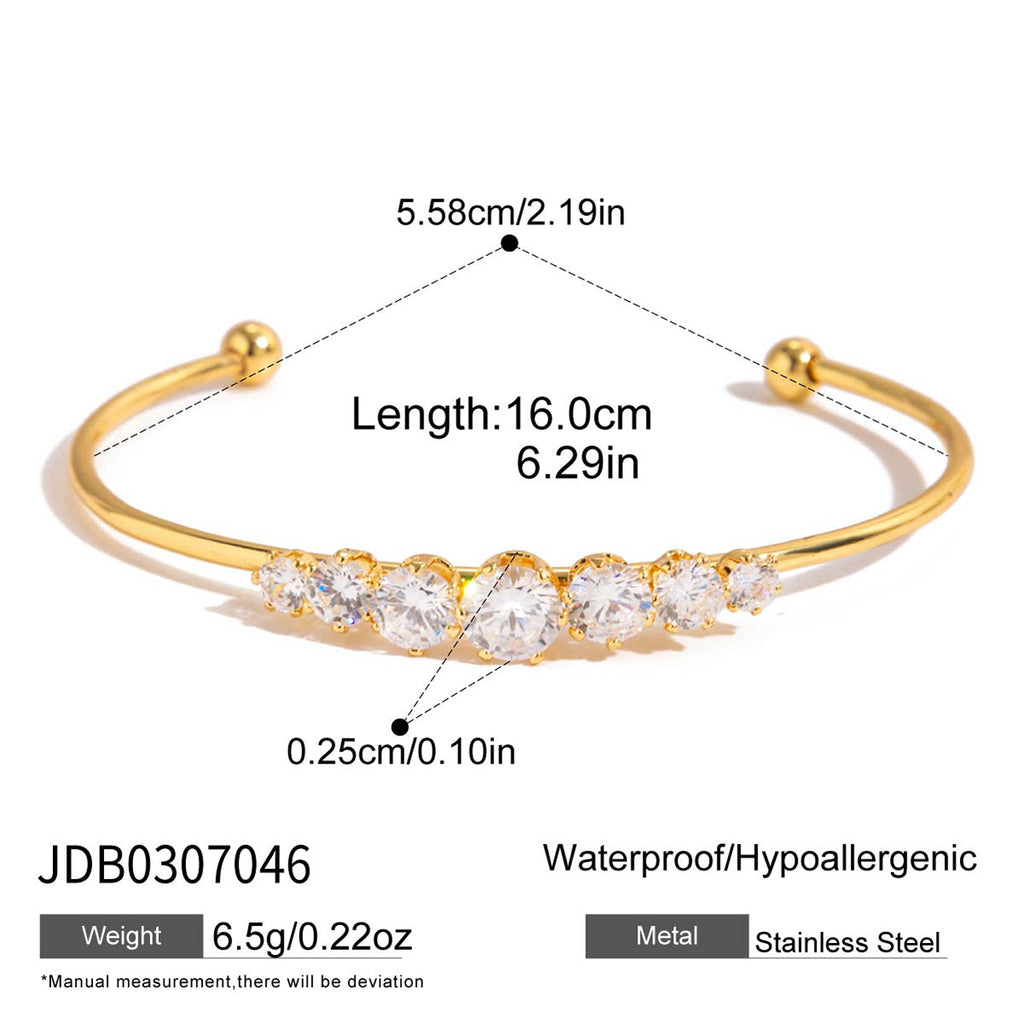 Damen Armband mit funkelnden Kristallen aus rostfreiem Edelstahl Shop Nory