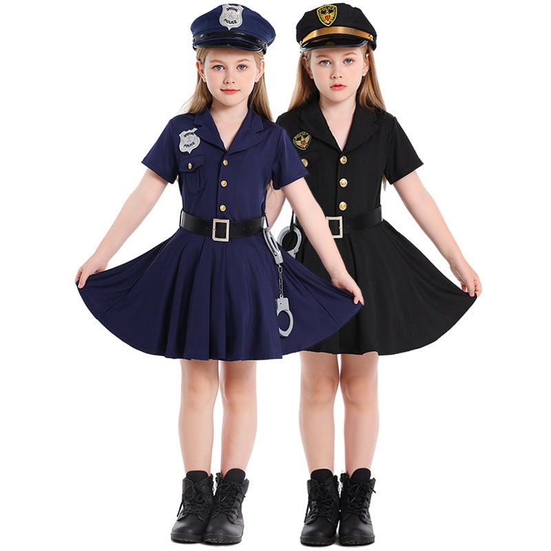 Mädchen Polizeikostüm mit Rock und Hut Shop Nory