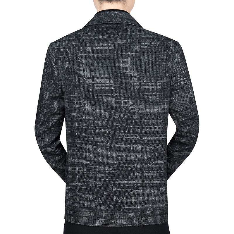 Herren Kurzjacke im strukturierten WShop Norylook mit Hemdkragen und Knopfleiste Shop Nory