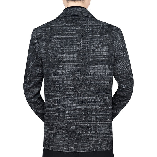 Herren Kurzjacke im strukturierten WShop Norylook mit Hemdkragen und Knopfleiste Shop Nory