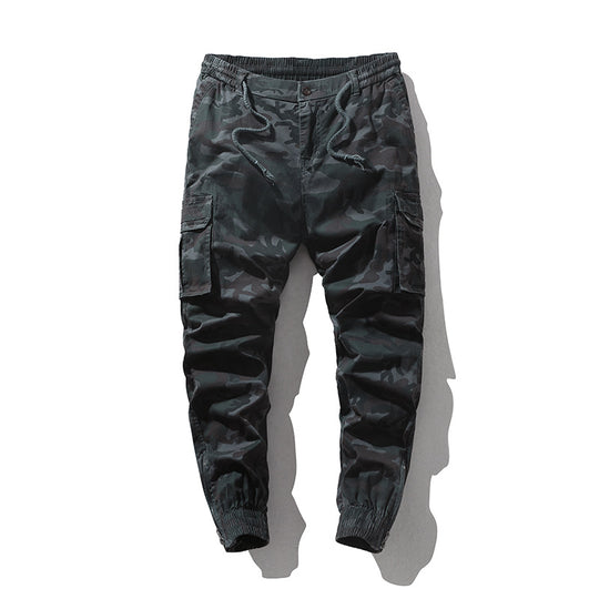 Herren Cargohhose im Joggerstil mit Camouflage‑Print, Elastischem Bund und Bündchen Shop Nory