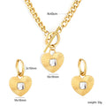 Damen Schmuckset mit herzförmigem Anhänger aus hochwertigem Edelstahl und funkelnden Kristallen Shop Nory