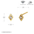 Damen Ohrstecker mit luxuriösem Zirkonakzent aus 925 Sterling Silber Shop Nory