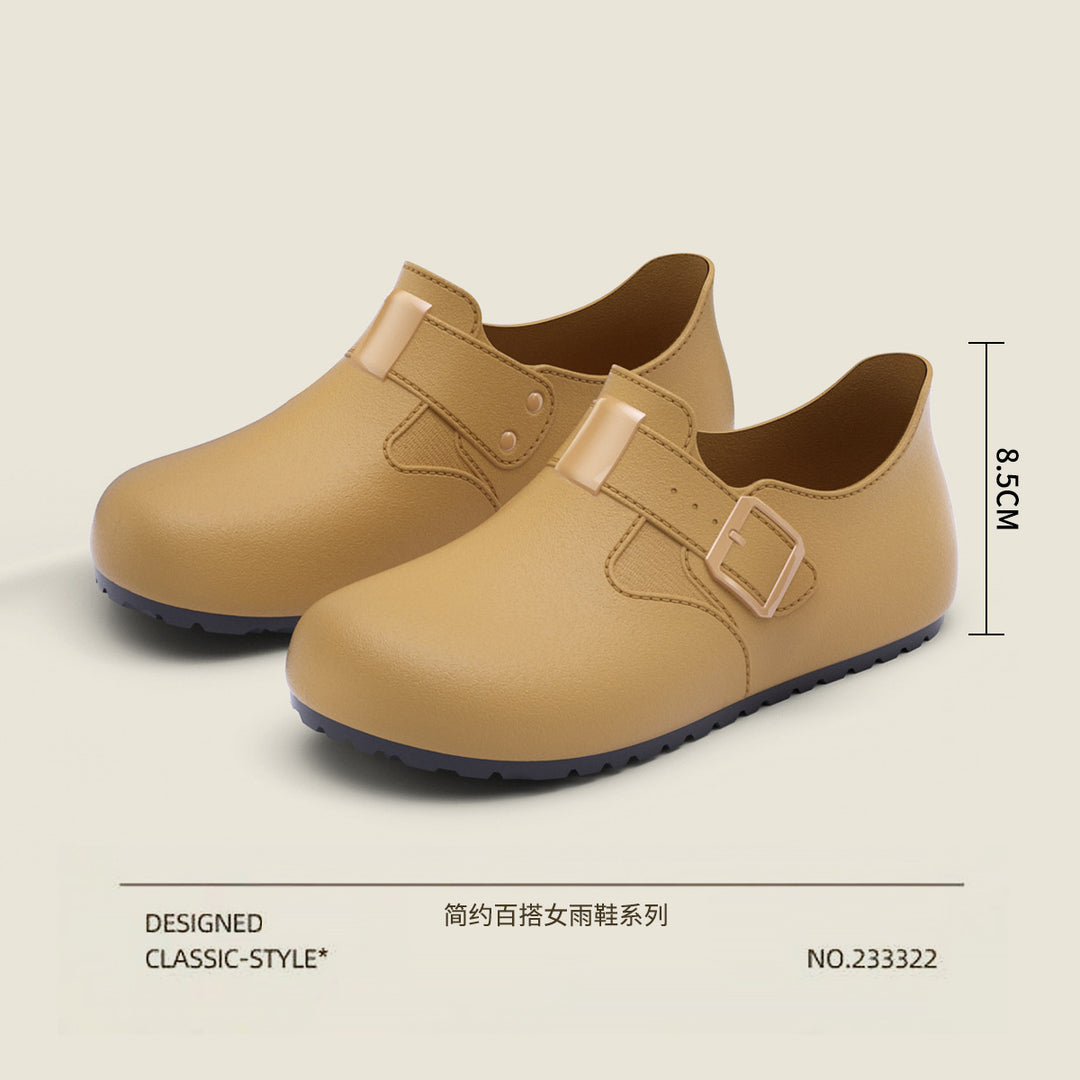 Damen Minimalistische Regen-AnklShop Noryoots mit verstellbarer Schnallenlasche Shop Nory