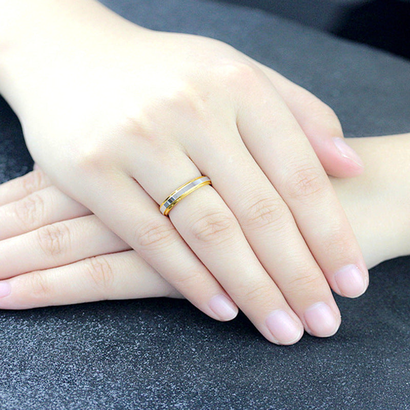Herren Ring mit modernem, zweifarbigen Design Shop Nory