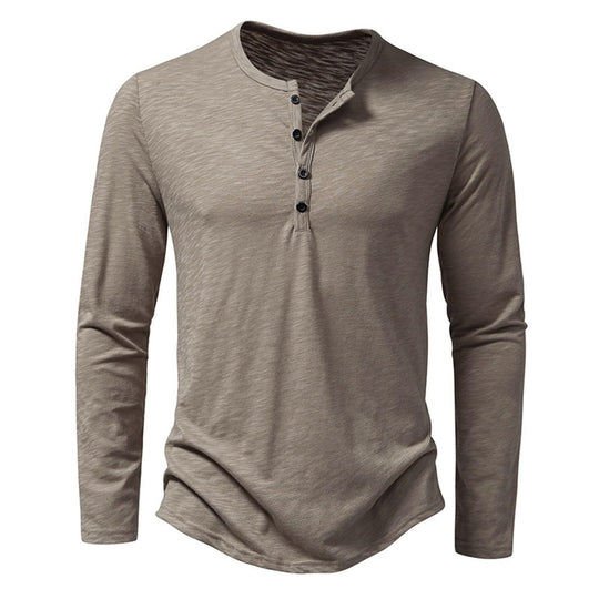Herren Button-Up Langarmshirt