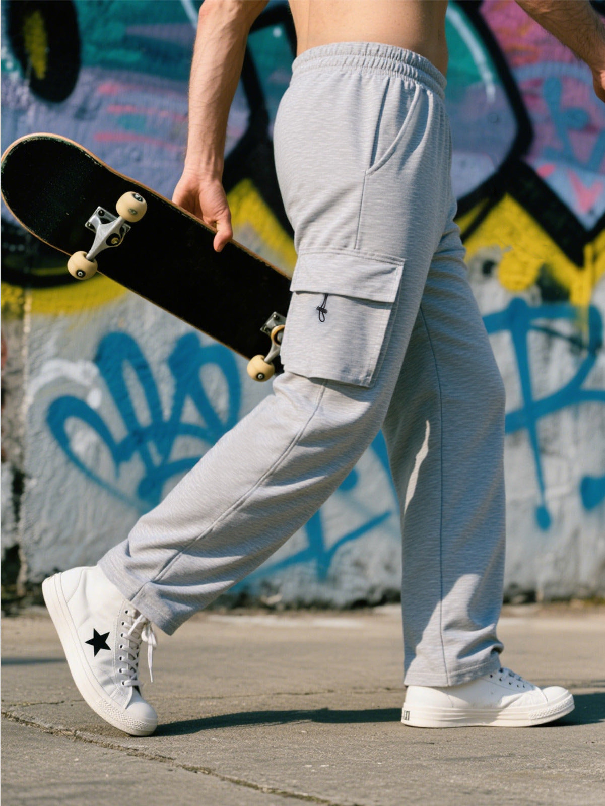 Herren Sportliche Cargo-Hose mit praktischen Taschen und elastischem Bund