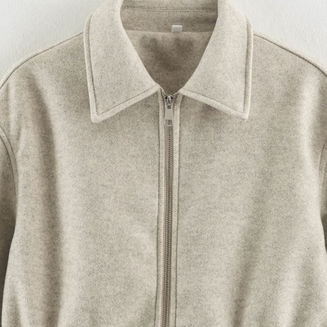Damen Kurzjacke aus Wollmix mit Tunnelzug‑Taillierung und aufgesetzten Taschen Shop Nory