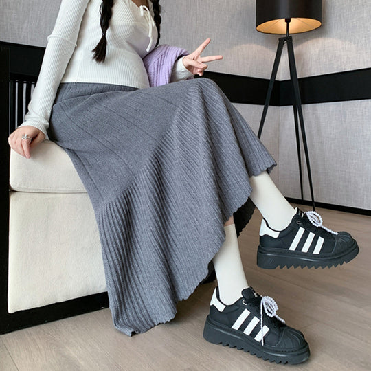 Damen Plissierter Midi-Rock aus weichem Material Shop Nory