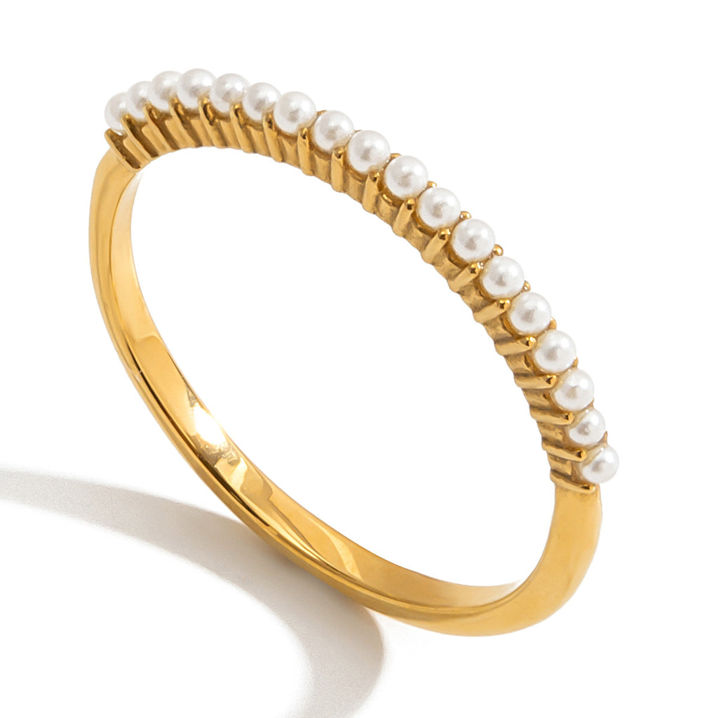 Damen Edelstahl Armband mit eleganten Perlenakzenten Shop Nory