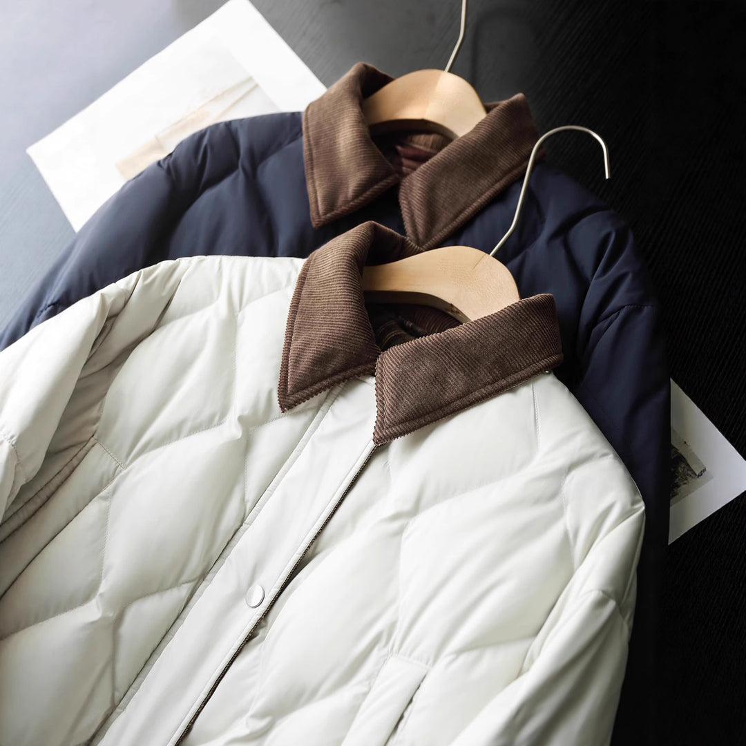 Damen Steppjacke mit karierten Akzenten Shop Nory