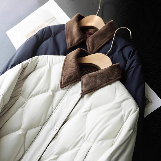 Damen Steppjacke mit karierten Akzenten Shop Nory
