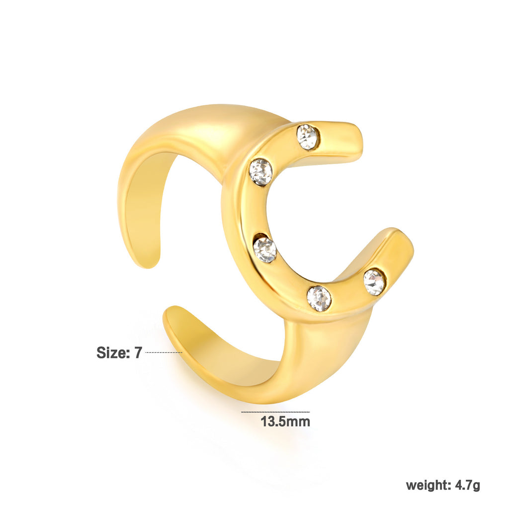 Damen Ring mit funkelnden Zirkonia und elegantem Design Shop Nory